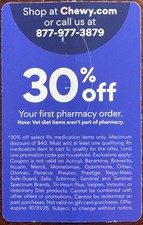 Chewy Coupon for sale