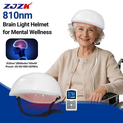 810nm NIR Light Therapy Brain Helmet for Parkinson Treatment & Stress Relief