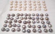 Perle mabè 90pc Lotto Coltivate  Misto Bianche e Thaiti JAPAN 10-11mm Orafo