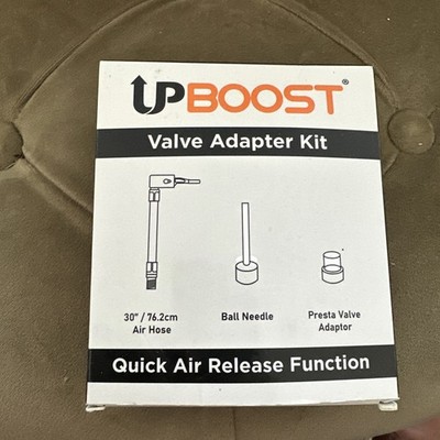 UPBOOST Valve Adapter Kit Quick Air Release Hose Tire Inflators Ball Needle. New
