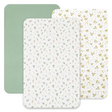 3 Pack Mini Crib Sheets, Soft Breathable Premium Pack N Play Sheets for Baby ...