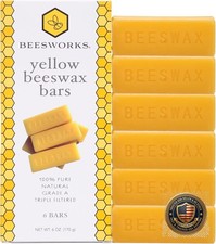 Beeswax Bars 100 Pure Cosmetic Grade 6 oz Candle Skin Care
