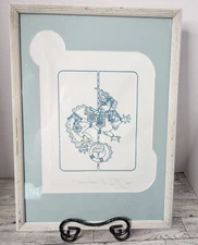 VTG Carousel Dragon Original Etching by Alicia Austin Framed 20/120  LMT Edition