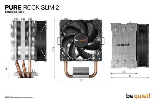be quiet! PURE ROCK SLIM 2 Processor Cooler 9.2 cm Silver 1 pc(s) - BK030 - 第 4/7 張圖片
