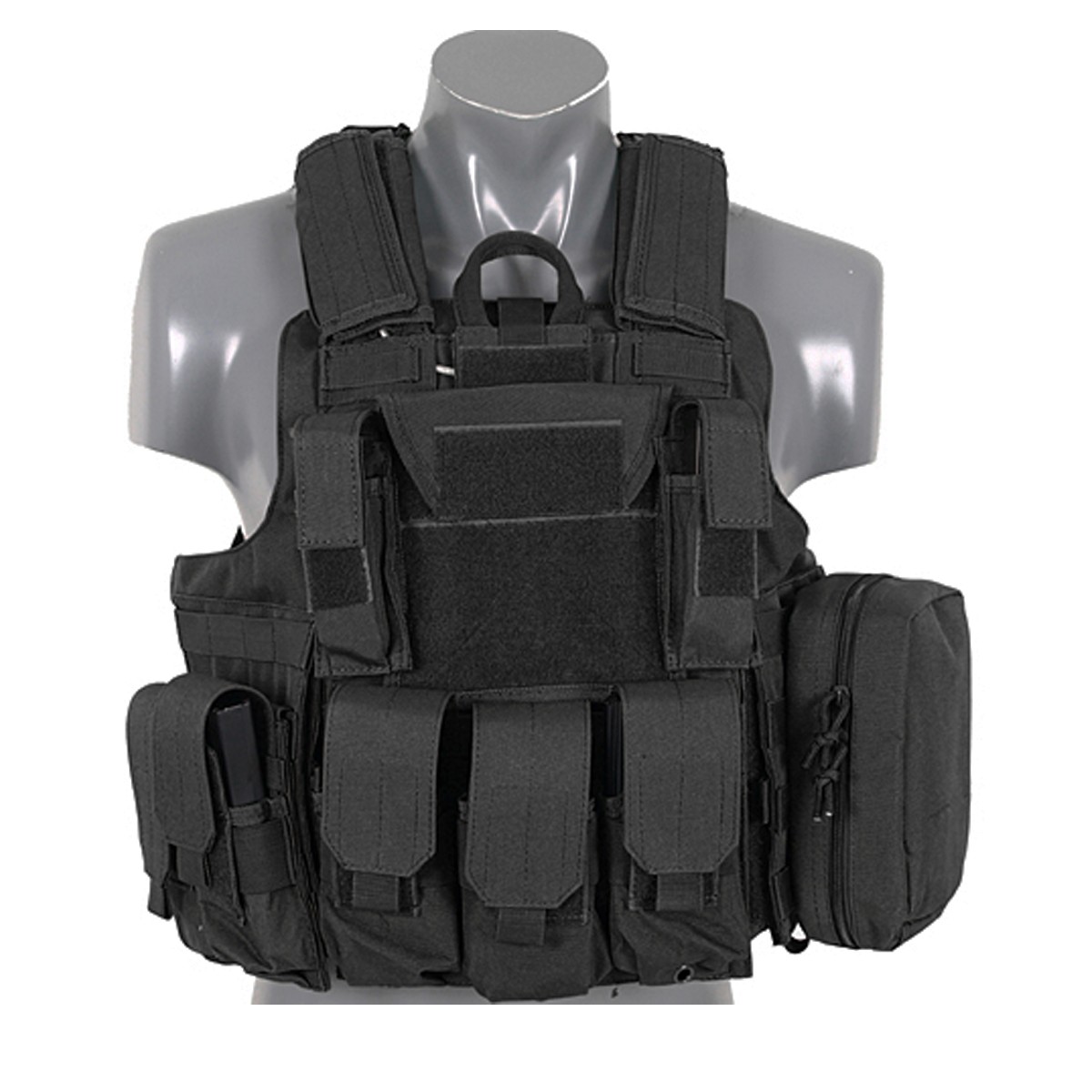 8 Fields Combat Vest Fully Loaded Modular Airsoft Painball Black