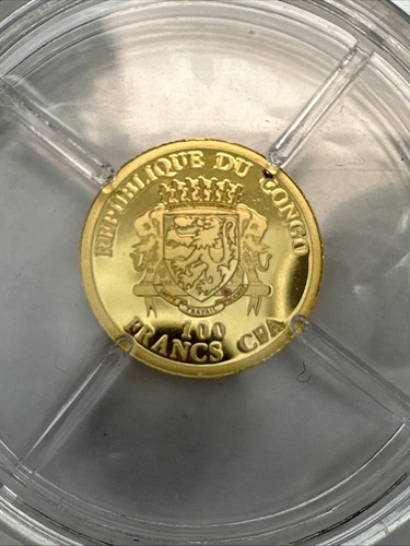 2024 Congo 'Al Capone' 0.5 Gram 0.999 Gold Proof 100 Francs Coin - Picture 13 of 14