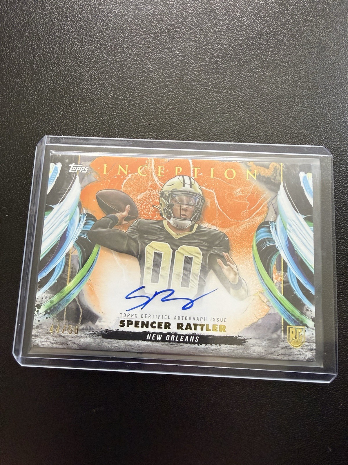 Spencer Rattler Topps Inception Rookie Autograph Variations #RAVSR Orange