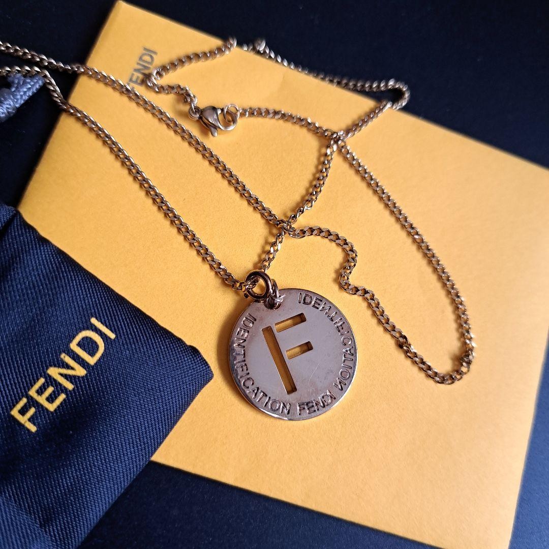 希少✨FENDI Zucca Embossed Logo Necklace 希少✨FENDI Zucca Embossed Logo Necklace