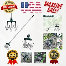 57-Inch Adjustable Garden Rotary Tiller with Durable Stainless Steel Handle