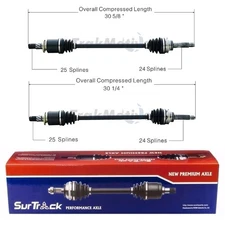 SurTrack Pair Set of 2 Rear CV Axle Shafts For Subaru Forester Impreza 2.5L AWD