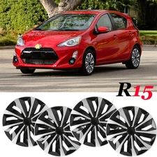 Set of 4 For Toyota Prius C 15" Hubcaps Wheel Rim Cover Hub Cap R15 Tire & Steel