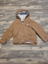 Kids Carhartt Workwear Canvas Jacket Brown Size XS 6