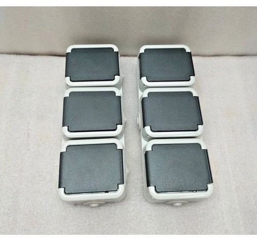 PEHA D 6633 WAB SCHUKO 3 GANG SOCKET DOUBLE POLE - LOT OF 2 PCS - Picture 8 of 13