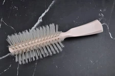 Vintage FULLER BRUSH Crescent Bristle Pink Hairbrush Half Round 