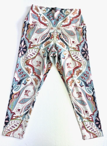 EVOLUTION & CREATION X-LARGE FLORAL PRINT HIGH WAIST LEGGINGS