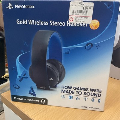 Playstation Gold Wireless Stereo Headset For PS4, PS3 & PS VITA
