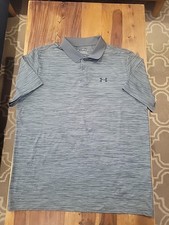 UA Under Armour The Performance Polo Men's XL Heather Gray shirt