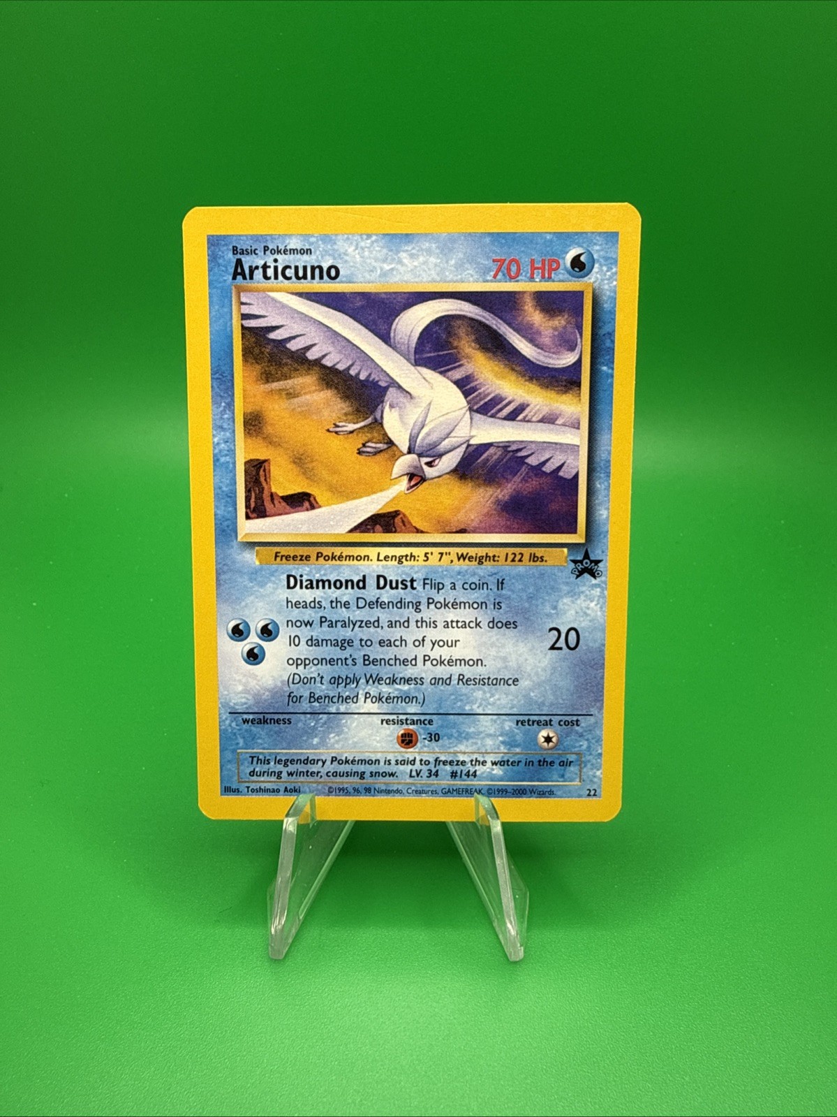 Articuno # 22 Black Star Promo WOTC Vintage Pokemon Card. H23