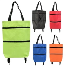 Foldable Shopping Bag With Wheels Portable Shopping Bag 2 In 1
