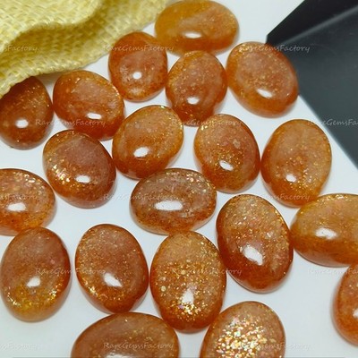 Natural Sunstone Oval Cabochon AAA Quality Loose Gemstone 4x6 mm - 12x16 mm