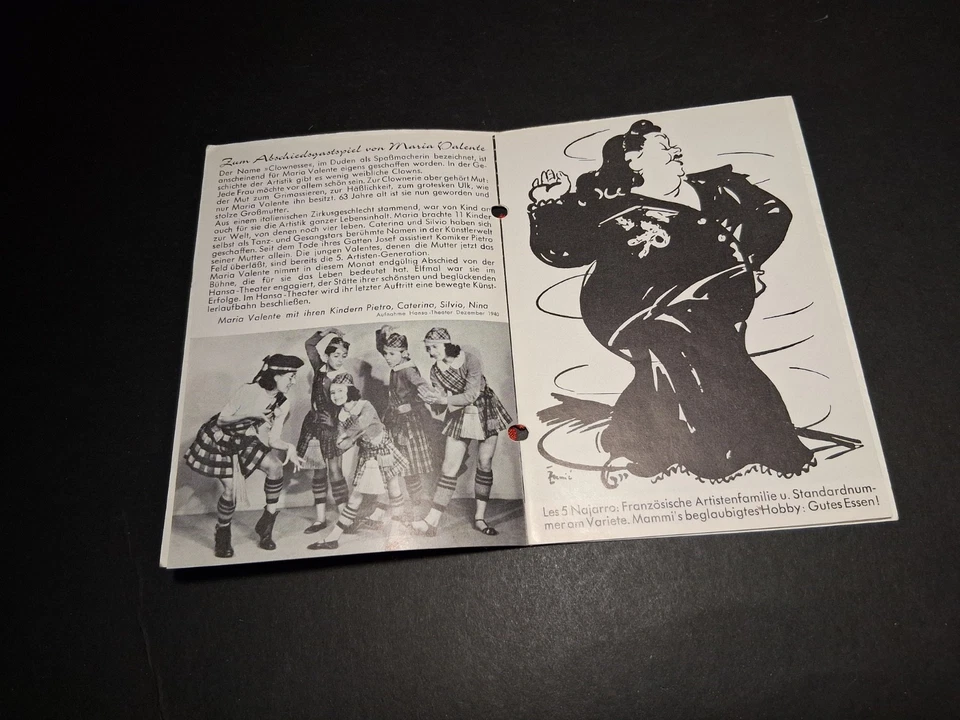 1961 febr. HAMBURG programm MARIA VALENTE im HANSA THEATER VARIETÉ - Bild 3 von 4