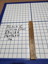 Black and White Ebony Wood turning blank 1 3/8" x 1 3/8" x 12 " EBW188