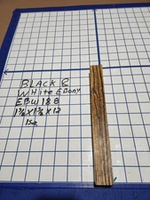 Black and White Ebony  Wood turning  blank  1 3/8" x 1 3/8" x 12   " EBW188