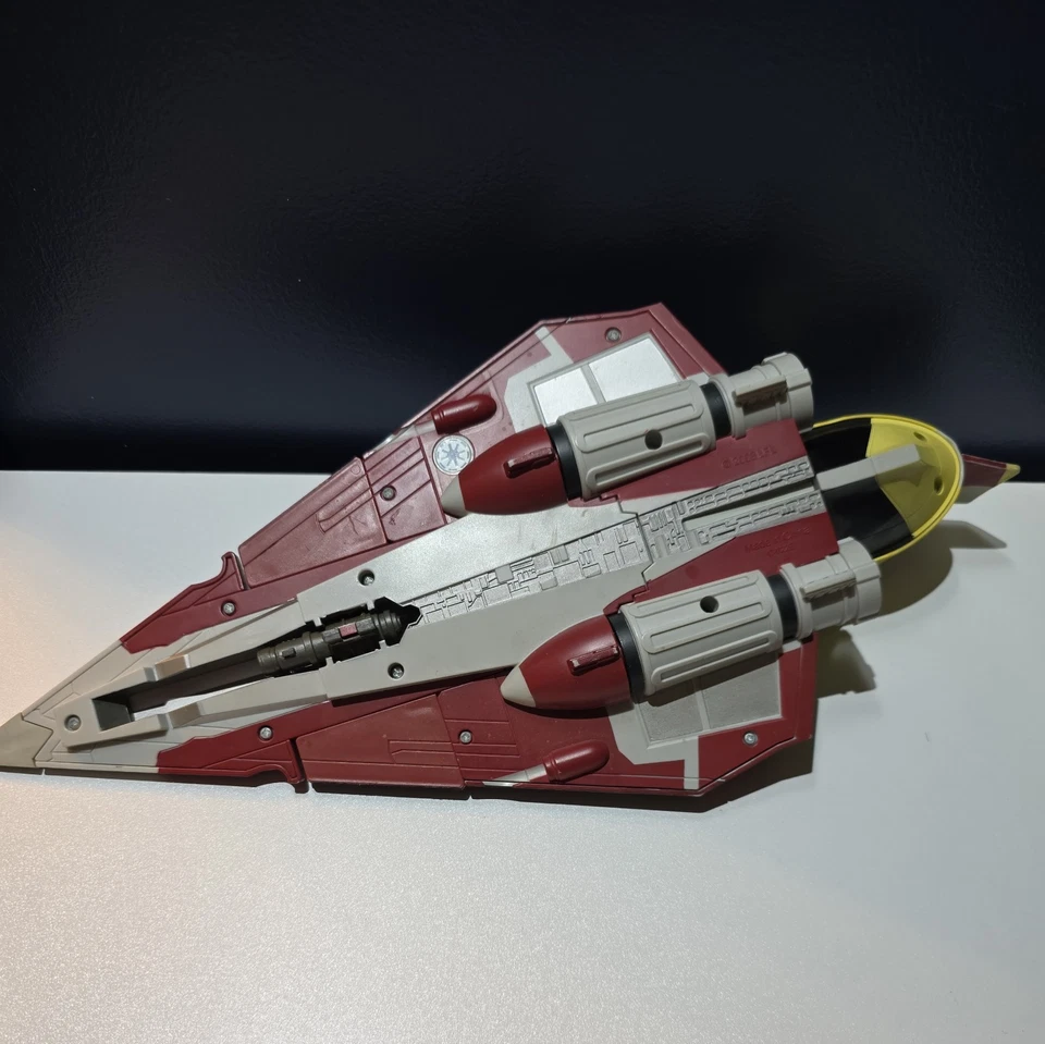 Star Wars El Ataque de los Clones Obi Wan Kenobi Jedi Starfighter nave Hasbro 2012 Foto 2 de 3