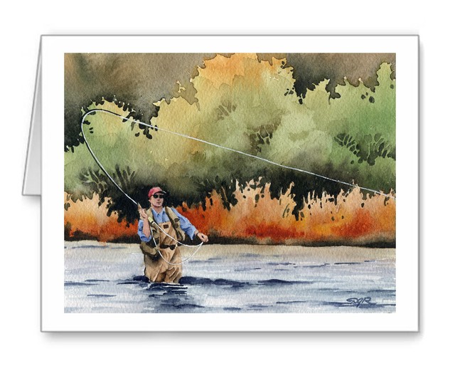 HOOKED UP Set of 10 Fly Fishing Note Cards With Envelopes eBay