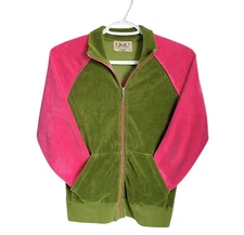 Vintage Juicy Couture Jacket Pink & Green Zip Up Hoodie Juicy Couture Tracksuit