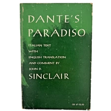 Dante's Paradiso Italian English John Sinclair 1966 Vintage PB 4th printing