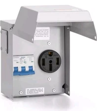 50 Amp Temporary RV Power Outlet Breaker Box Briidea NEMA 3R Waterproof Enclosur
