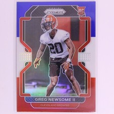 2021 Prizm Football NFL Red White Blue Prizm Greg Newsome II RC #376 Browns