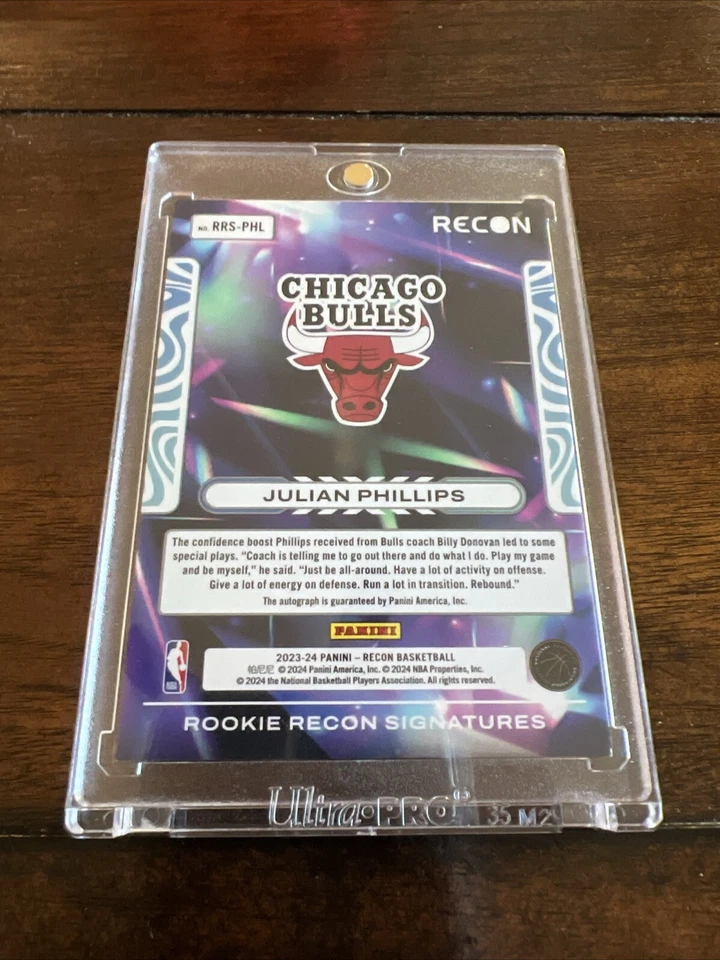 2023-24 Panini Recon Signatures Red /99 Julian Phillips #RRS-PHL Rookie Auto RC - Image 2 of 2