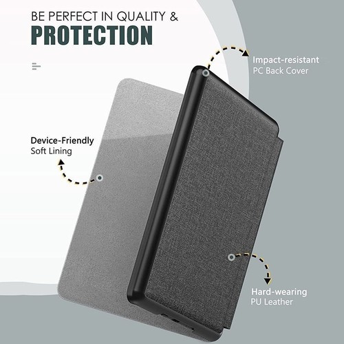 Leather C2V2L3 Folio Cover Smart Funda for Kindle 2024 (12th Generation) - Picture 6 of 23