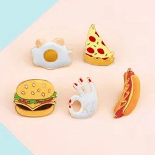 Food Shape Lapel Pins Brooches Women Fashion Garments Handcrafts Badges Brooch - Image 2 of 4