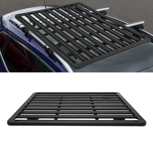 63" x 51" Aluminum Platform Flat Roof Rack Universal Cargo Carrier 600lbs Load