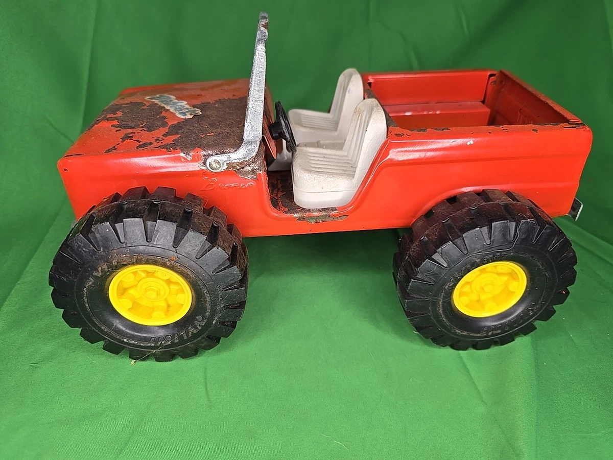 Jouet Ancien Nylint – Chariot Remorqueur épave Acier Pressé – Années 1960 – Blanc/Rouge