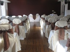 white line chair covers x49 just £1 each!