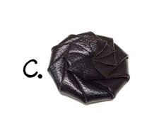 Squeeze-it Coin Purse The Original Oxenfeld ALL Leather ~ BLACK #C ~ MADE in USA