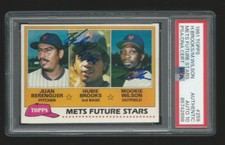 1981 Topps Hubie Brooks Mookie Wilson Mets RC Rookie #259 Signed Auto PSA 10 Gem
