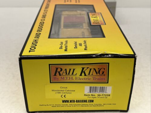 MTH RailKing 30-77239 Great American Circus 19th c Woodsided Caboose #36 New O - Picture 12 of 13