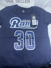 NFL Toddler Todd Gurley II LA RAMS Mainliner Short Sleeve Tee, M-10/12Dark Navy