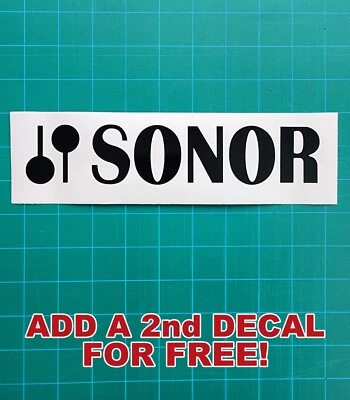SONOR Drums Logo Bass Drum Decal Sticker available in multiple colors BOGO FREE!