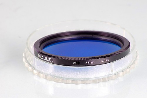 FILTRO PLAUBEL FILTER 58mm NEW IN BOX 80B BLUE FOR MAKINA 67 670 2 - Picture 2 of 2