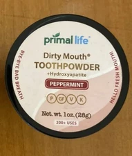 Primal Life Organics Dirty Mouth Toothpowder Cleaning Powder Peppermint 1 oz