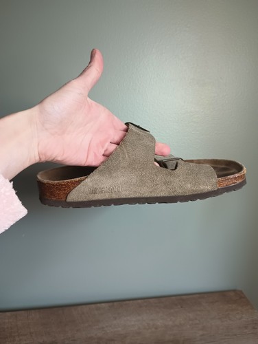 Birkenstock Arizona Suede Sandals 38 Women's US 7-7.5 Tan Buckle Fall Classic - Picture 12 of 18