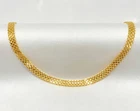 Solid 18K Yellow Gold Vintage Multi Layer Wide Necklace Chain 8mm 24in men/women