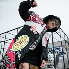 Mid-Length Cotton-Padded Jacket Women Winter New Style Cartoon Printed Down Cott