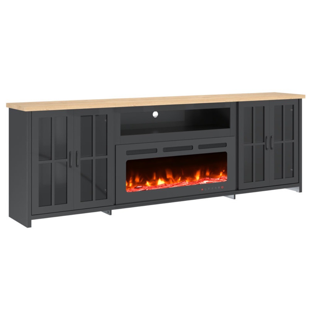 For Tvs Up To 100" With Led Lights & Shelves